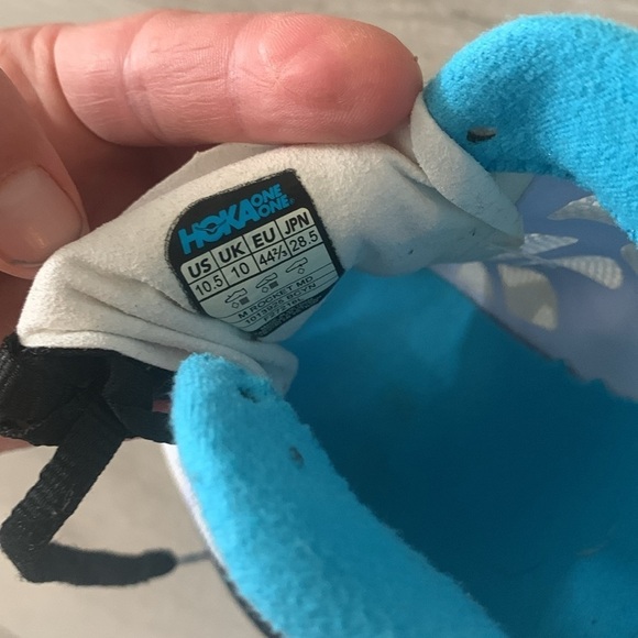 HOKA ONE ONE W ROCKET MD Track racing spikes. Size 10.5 teal blue‎ white - Picture 6 of 9